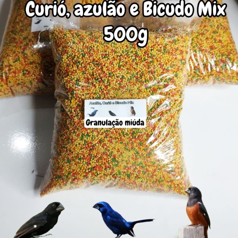 Curió, Azulão e Bicudo Alimento Completo para Pássaros (500g)