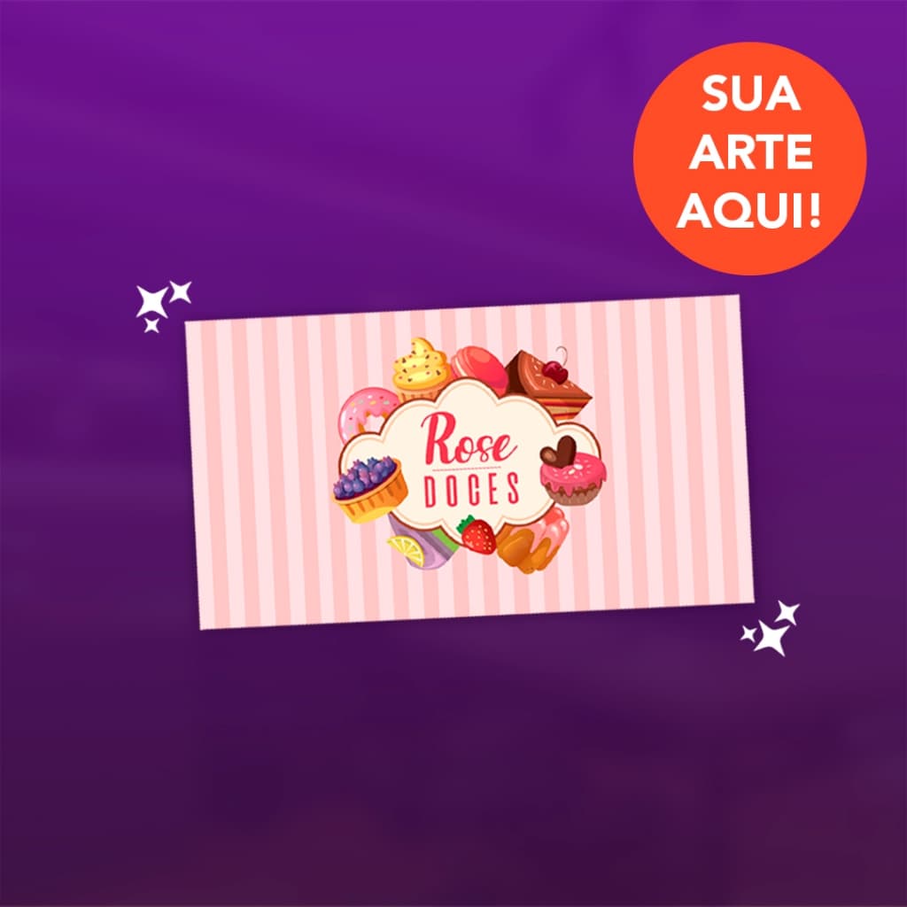 Cartão de Visitas Personalizados Brilhante Tamanho 9x5 cm