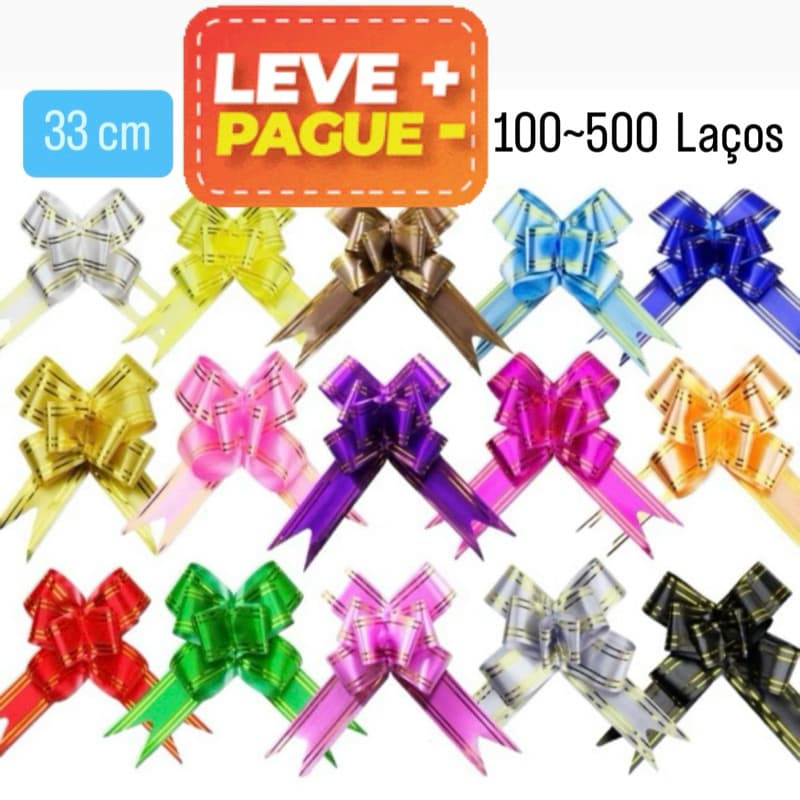 100~500 LAÇO FÁCIL 33CM. COR ÚNICA NO PACOTE OU SORTIDO 30% OFF