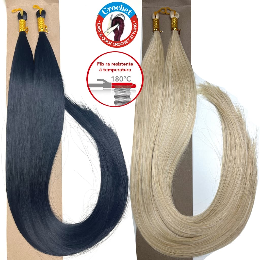 Cabelo Jumbo Orgânico Crochet Liso 160g 70cm Braid Top Fibra HT