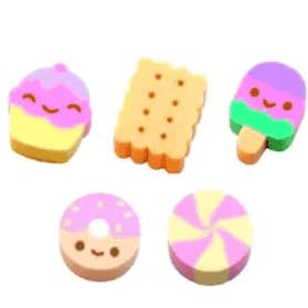 25 Borracha Mini Doces Candy Fantasia Cis - Bolacha |Sorvete Picole | Cup Cake | Rosquinha | Balinha