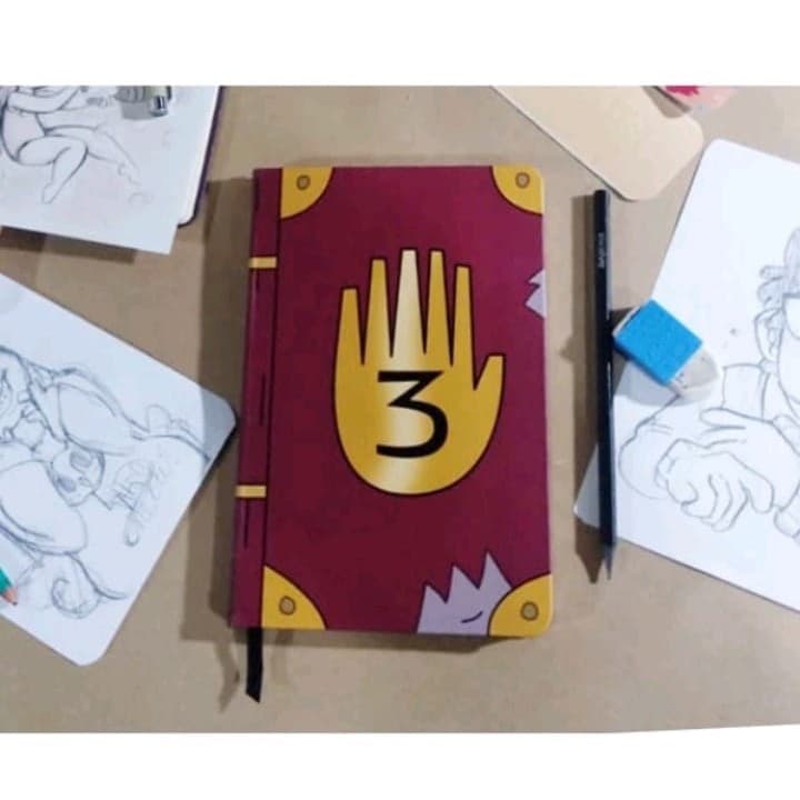 Caderno SKETCHBOOK Gravity Falls para desenho e anotações