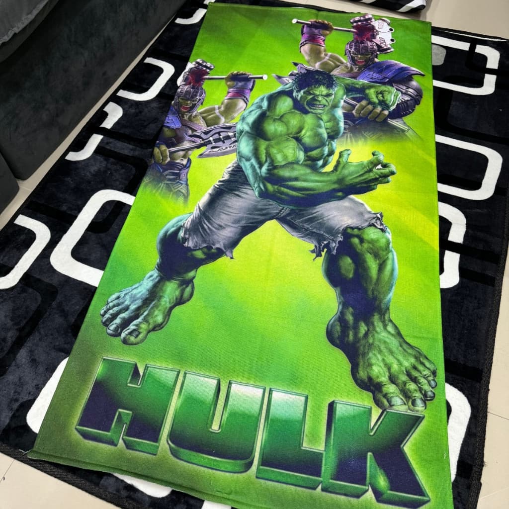Toalha Infantil Banho Praia Algodão Grande Personagem Hulk