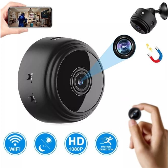 Mini Camera Monitoramento A9 Micro Câmera Espionar Vigiar Colocar Quadro Móveis Escondida