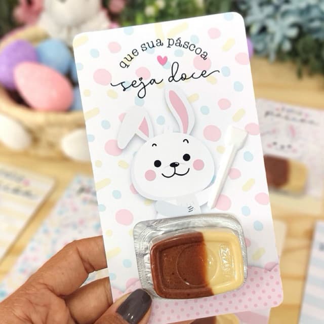 50 CARD MIMO CLIENTE FELIZ PASCOA DOCINHO ( NÃO ACOMPANHA O CHOCOLATE)