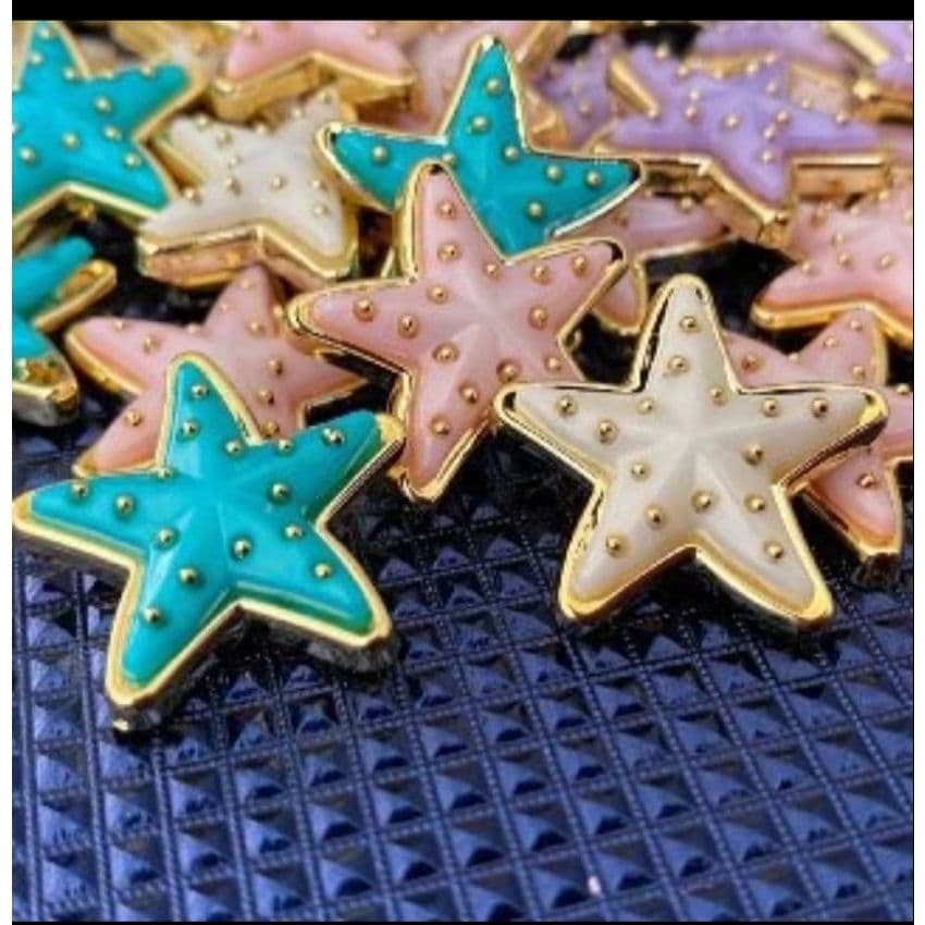 Aplique Estrela-do-mar 3,5cm -10UNIDADES fundo do mar - sereia