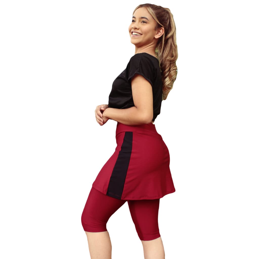 Short Saia Fitness Moda Evangélica Com Faixa Lateral