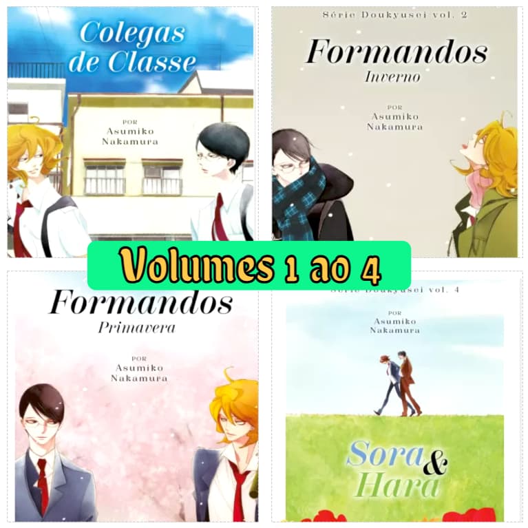 Série Doukyusei Mangá Vol. 1,2,3,4,5,6,7,8 ( Novo - Lacrado) Em Português