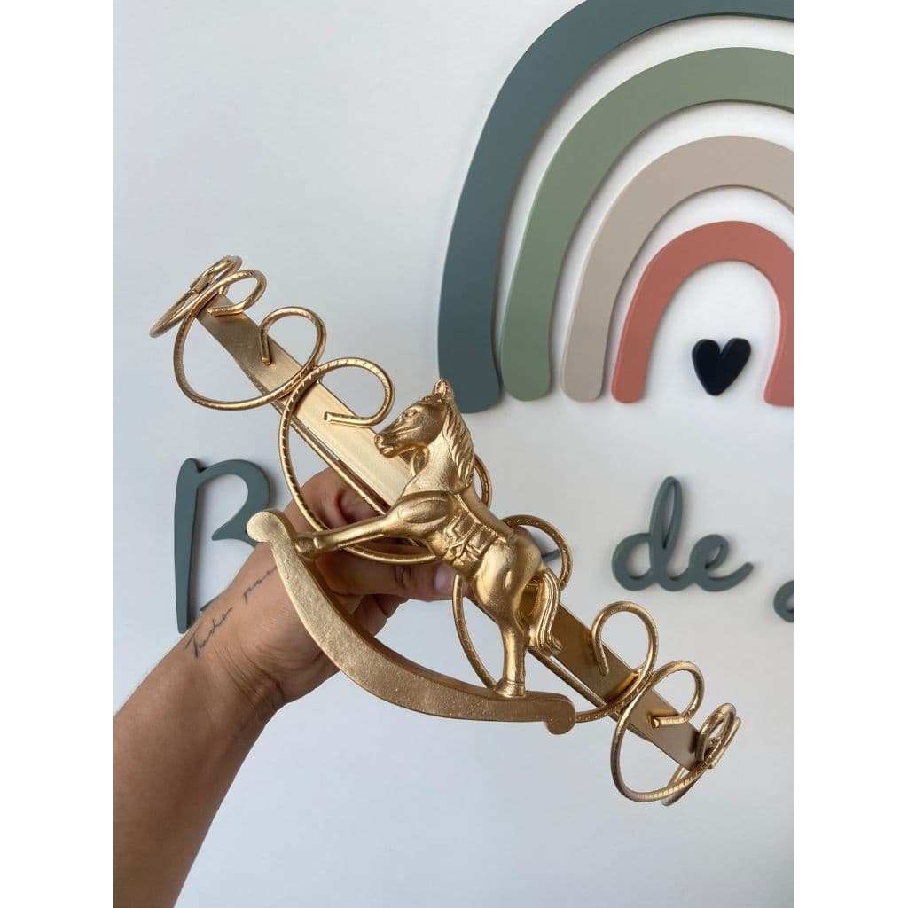 DOSSEL CAVALINHO DOURADO SUPORTE PARA MOSQUITEIRO