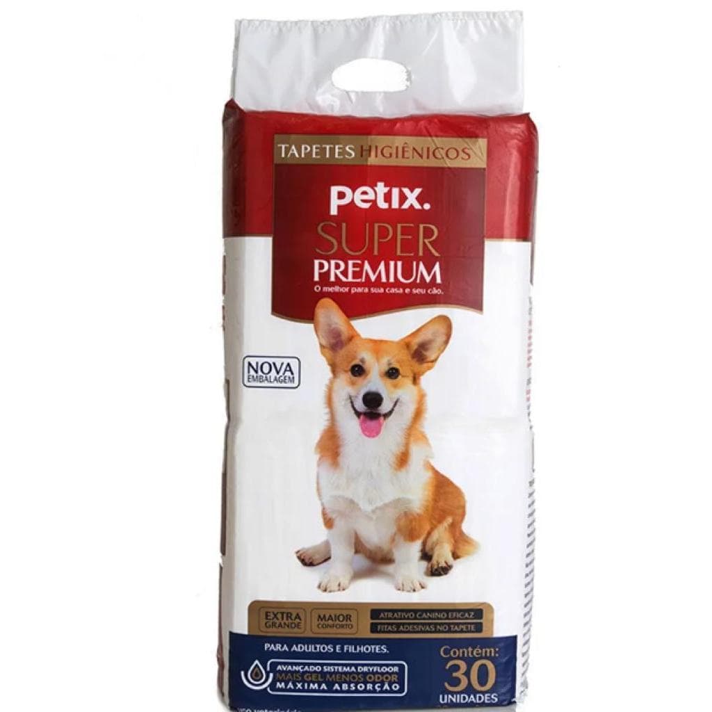Tapete Higiênico Super Premium C/30 Unidades - 90x60cm Petix