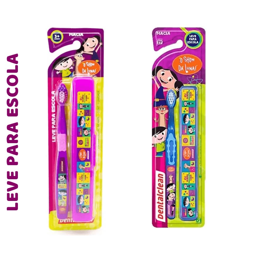 Escova Dental Infantil Macia Com Estojo O Show Da Luna