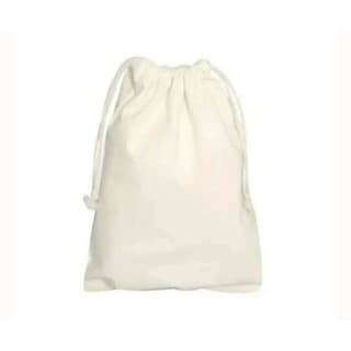 5 Saquinho algodão liso 20x25 saco ecologico reutilizavel