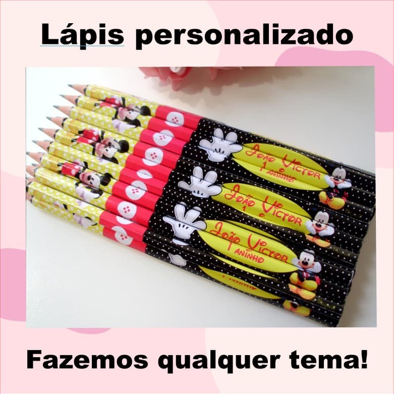 10 lápis personalizado para escola ou lembrancinha