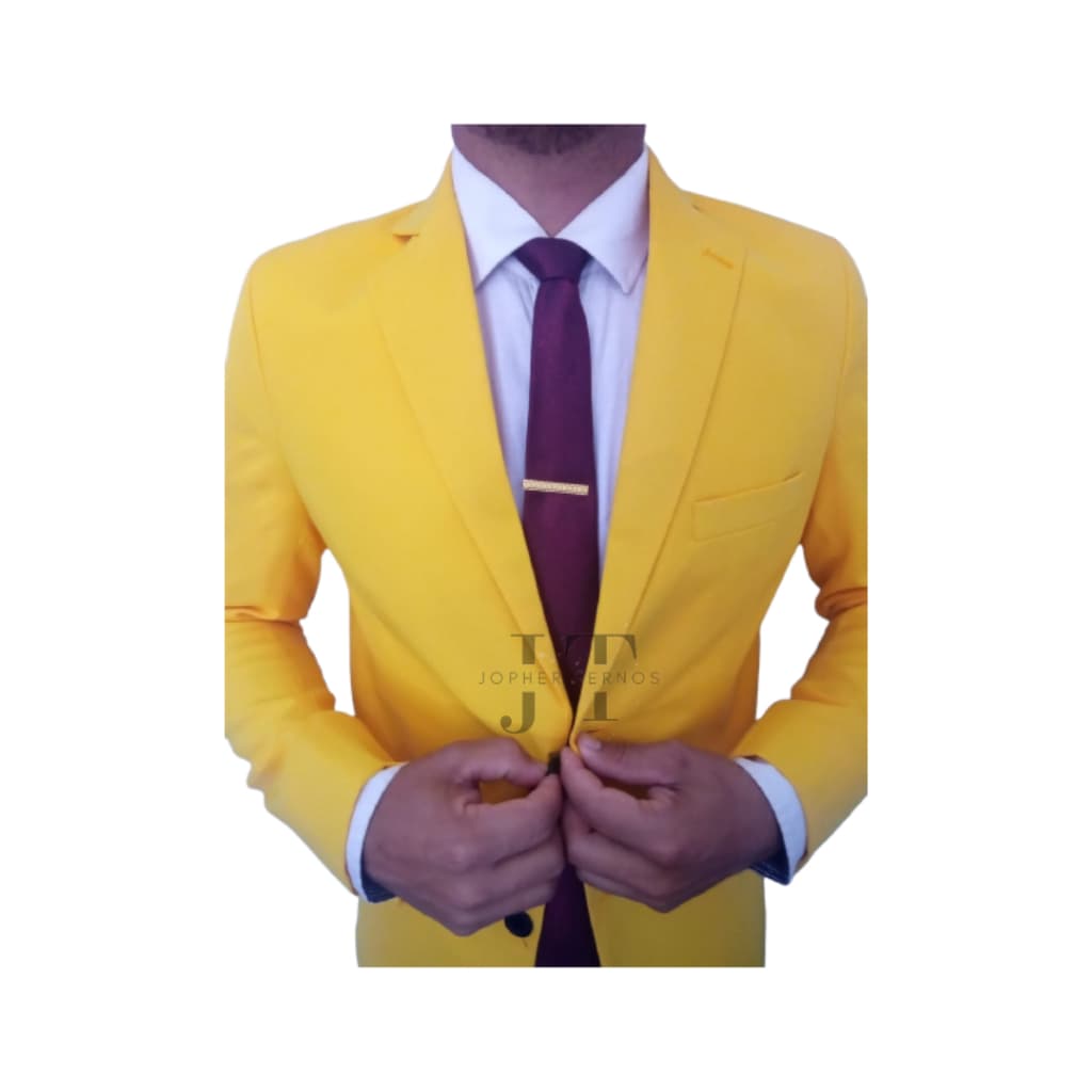 Terno Slim Masculino Amarelo Nova Coleção Lançamento