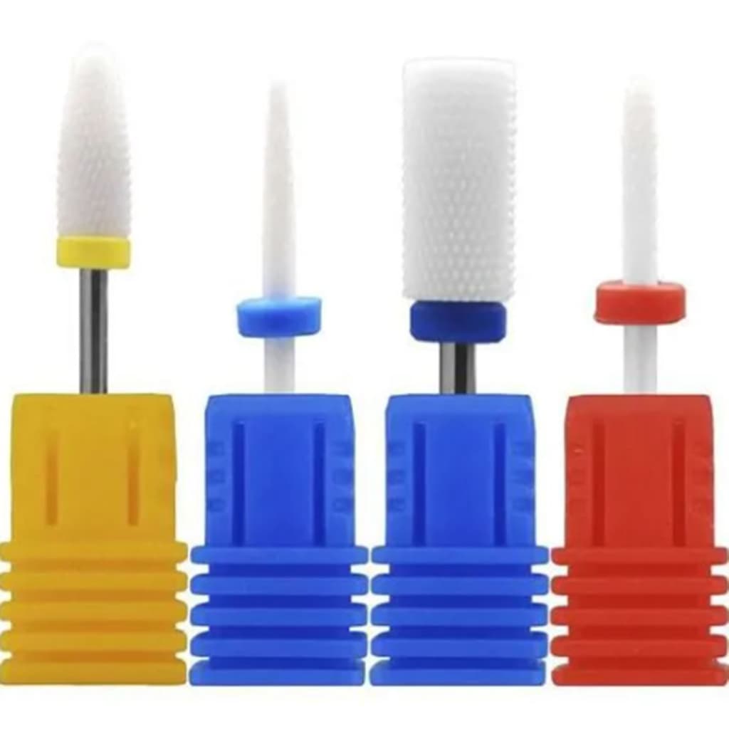 Kit 04 Brocas De Cerâmica Unhas Manicure Porcelana Unha