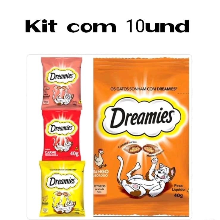 DREAMIES 40g  Petisco para gato  KIT 10 und