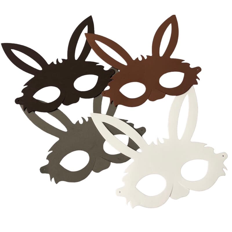 Mascara Eva Coelho Com Elástico Lembrancinha Eventos Escolas Festa Infantil Coloridas