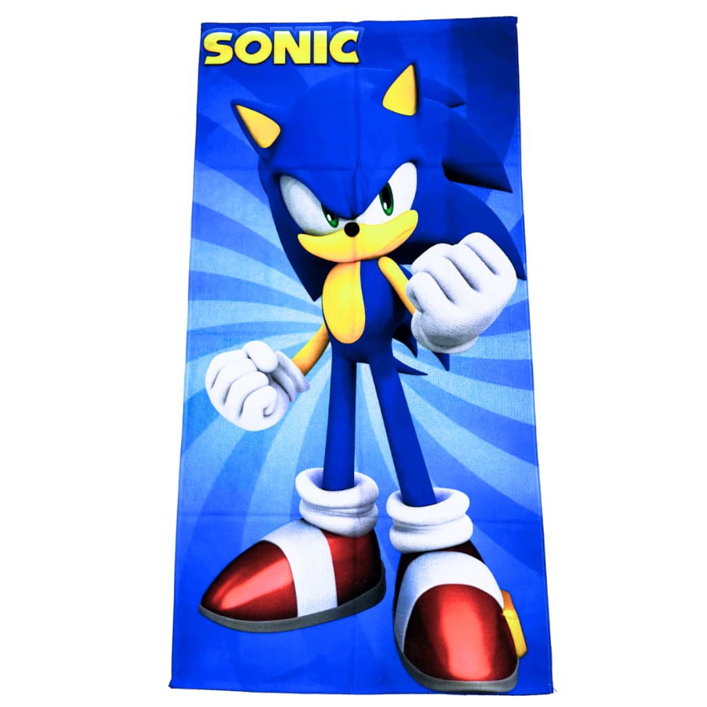 Toalha Infantil Banho Praia Algodão Grande Personagem Sonic