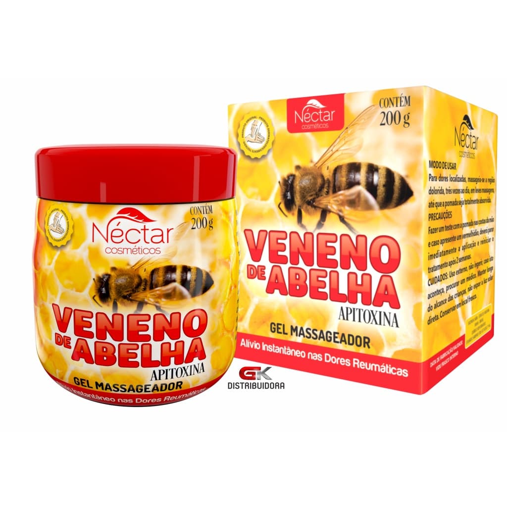 3 Gel Massageador Abelha Nectar Cosméticos 200g Original