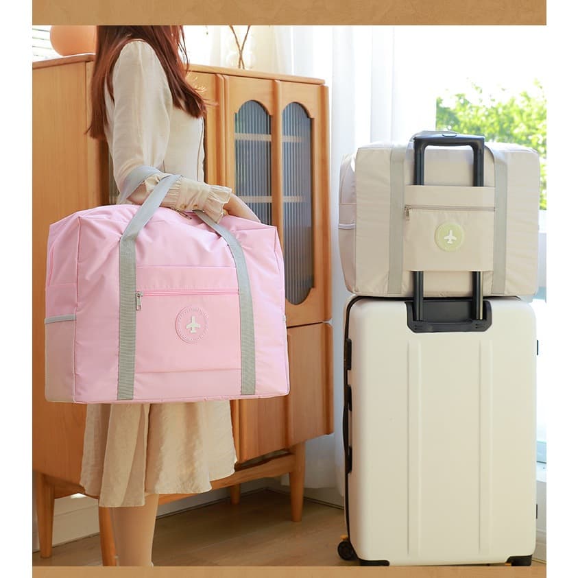 Bolsa mala para viagem dobrável impermeável com grande capacidade e alça