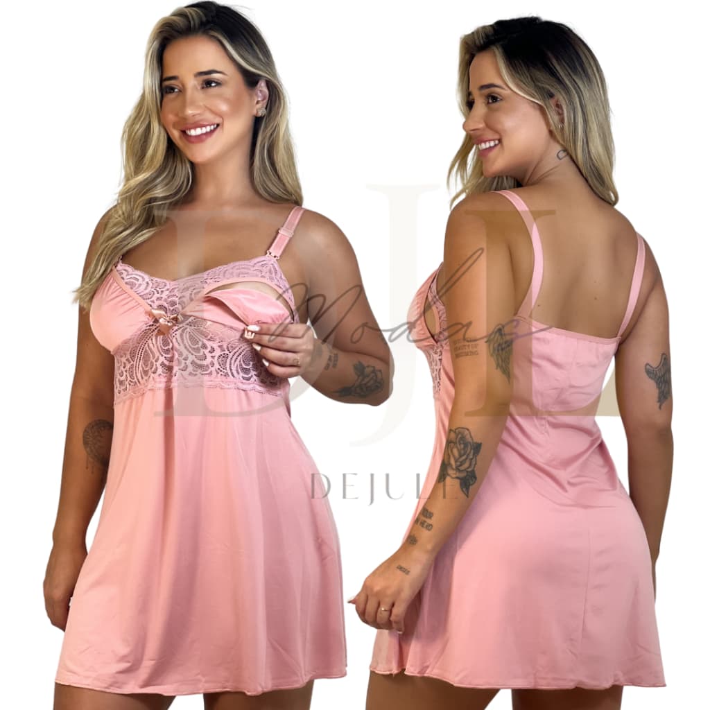 Camisola Amamentação Abre Fácil Gestante Pós Parto Saída Maternidade Confortável