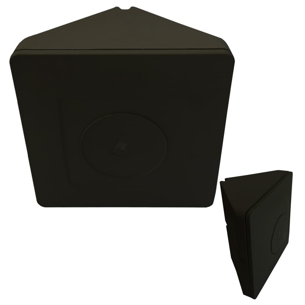 Caixa de Sobrepor CFTV Triangular Preta 8,5x8,5x4,5cm