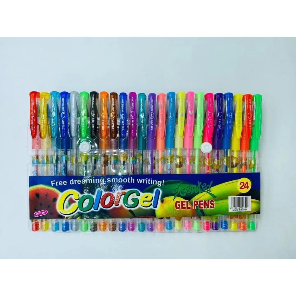 Caneta Gel  Canetinhas Coloridas Perfumadas glitter kit  Cores 6 ,  12 e 24 unidades