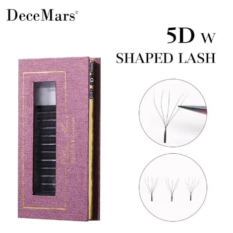 Extensão De Cílios DECEMARS 5D-W Unitário e MIX