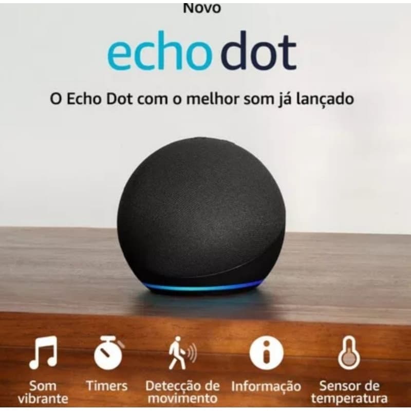 Speaker Amazon Echo  dot Alexa 5ª Geracão cor preta ou branco nova  caixa