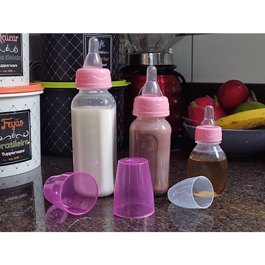 Kit  Mamadeiras Luxo - New Baby 240, 150 - e 60 ml