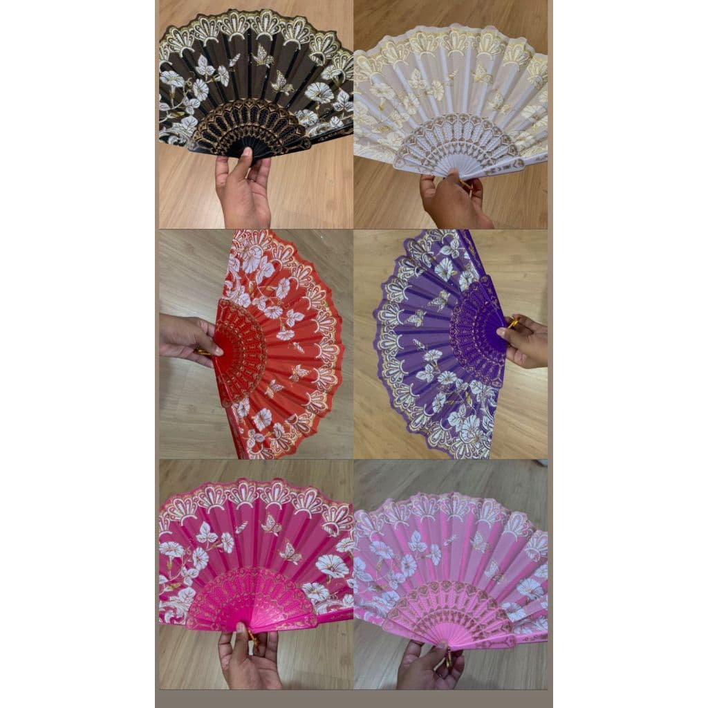 Leque Com Gliter Brilho Luxo Para Casamento Festa Uso No Dia a Dia Decoração