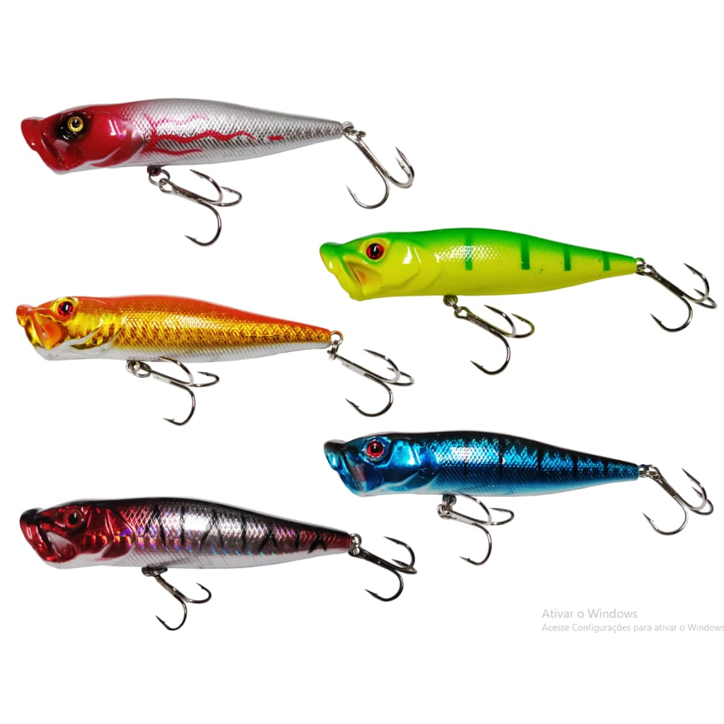 Isca Artificial Popper Superfície Pesca 9cm para Traira Tucunaré Robalo