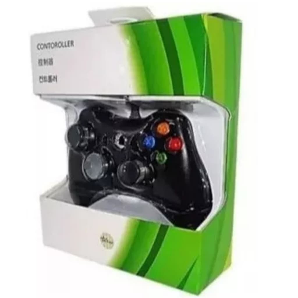 Controle Compatível Xbox 360 Com Fio Em Joystick Computador