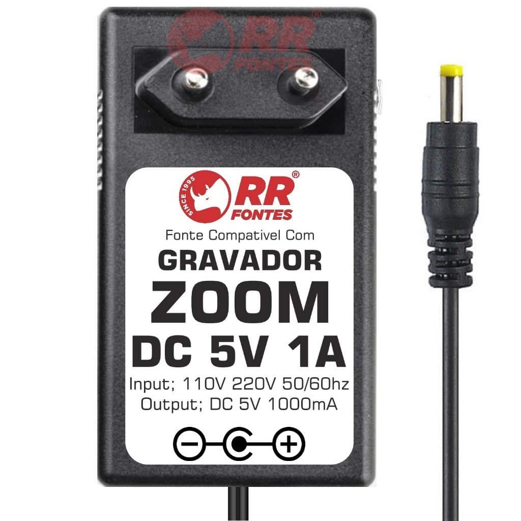 Fonte 5v Gravador Áudio Zoom H4n Pro Digital Handy Recorder