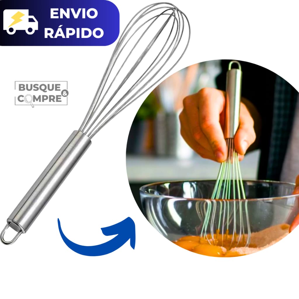 Batedor de Ovo Gourmet de Aço Inox Fuet Omelete Bolo Ovos Fouet Fue Batedor para Cozinha Fues