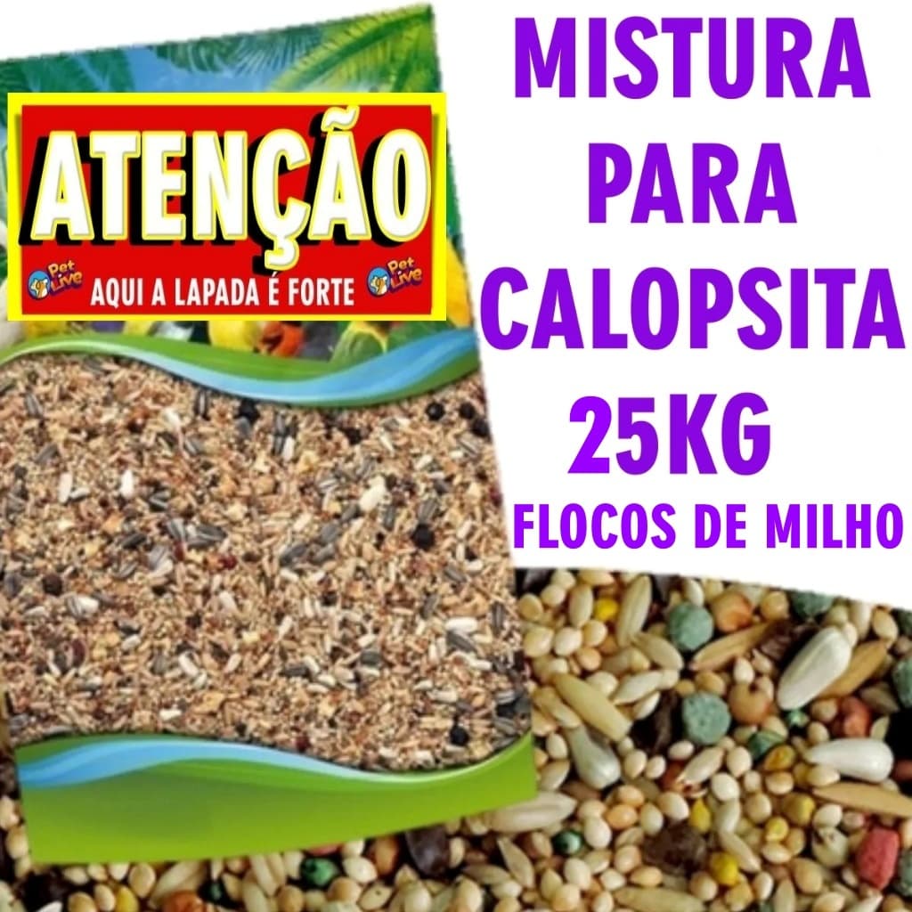 MISTURA PARA CALOPSITAS, PERIQUITOS E AGAPORNIS 25KG - BICO DE OURO