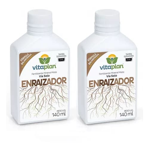 Kit 2 Fertilizante Adubo Enraizador Para PLantas Concentrado 140 ml Vitaplan