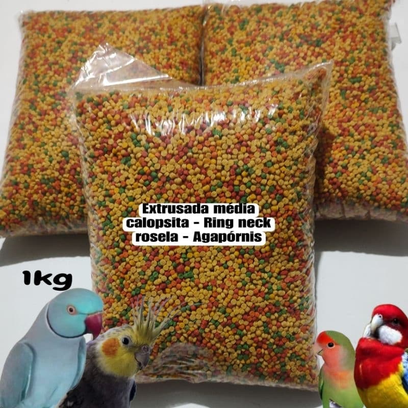 Extrusada média para Calopsita - Ring Neck - Rosela - Agapórnis - Caturrita