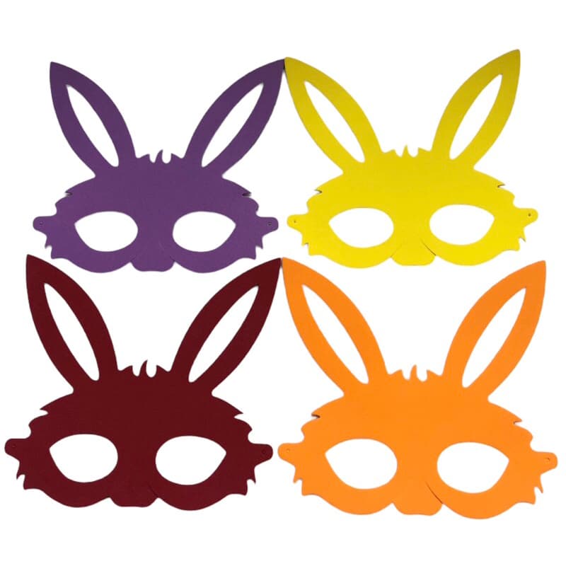 Mascara Coelho Eva Pascoa Festa Infantil Lembrancinha Eventos Coloridas Com Elastico