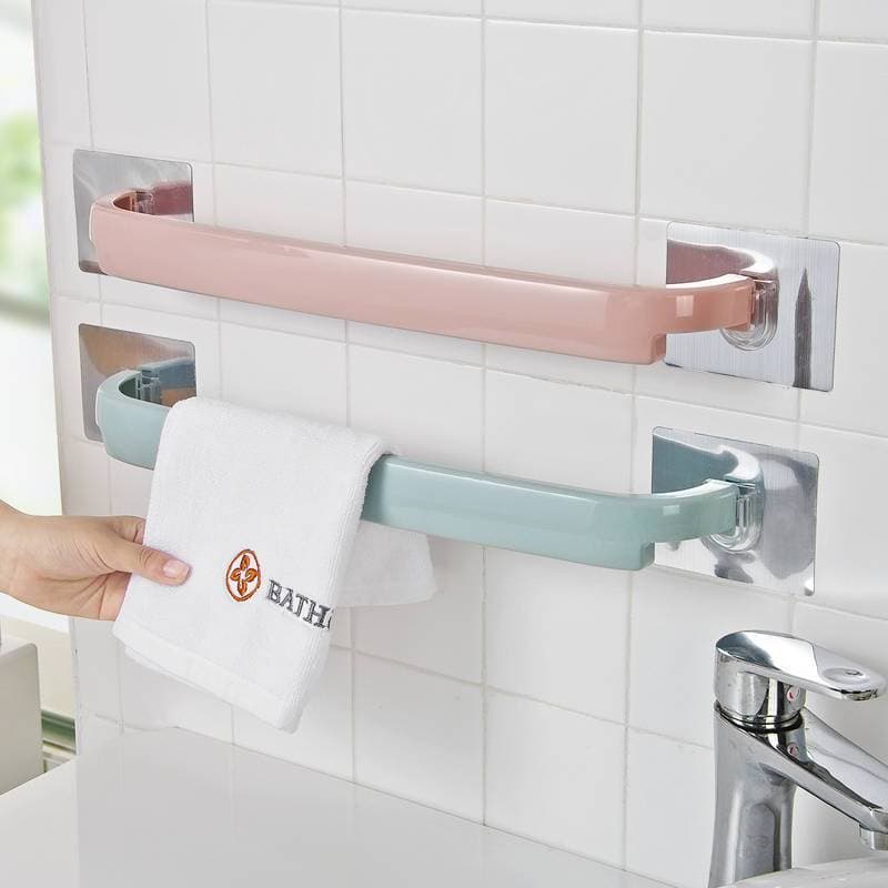 Porta Toalha Para Banheiro 46CM Sem Furo Com Suporte De Adesivos Multiuso
