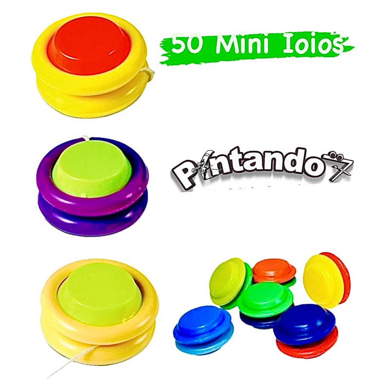 50 Mini Ioio Brinquedo para sacolinhas surpresas Diversas Cores