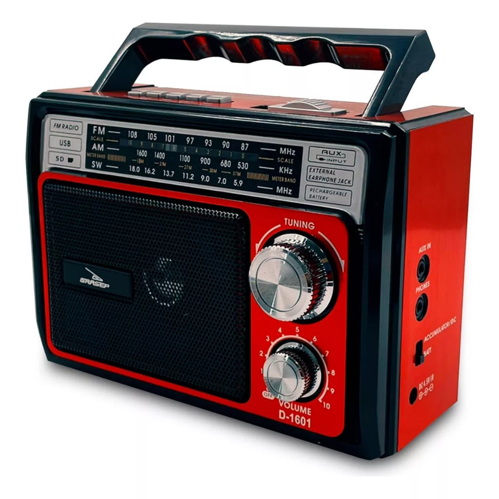Rádio Retro Radinho Vintage Portátil Potente Usb Mp3 Am Fm