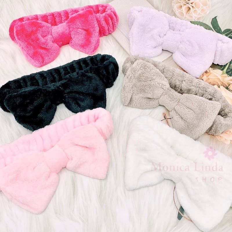 Kit até 6 Tiara Laço/Lisa Para Cabelo Maquiagem/Limpeza Rosto Limpo Make Up- 1 unidade