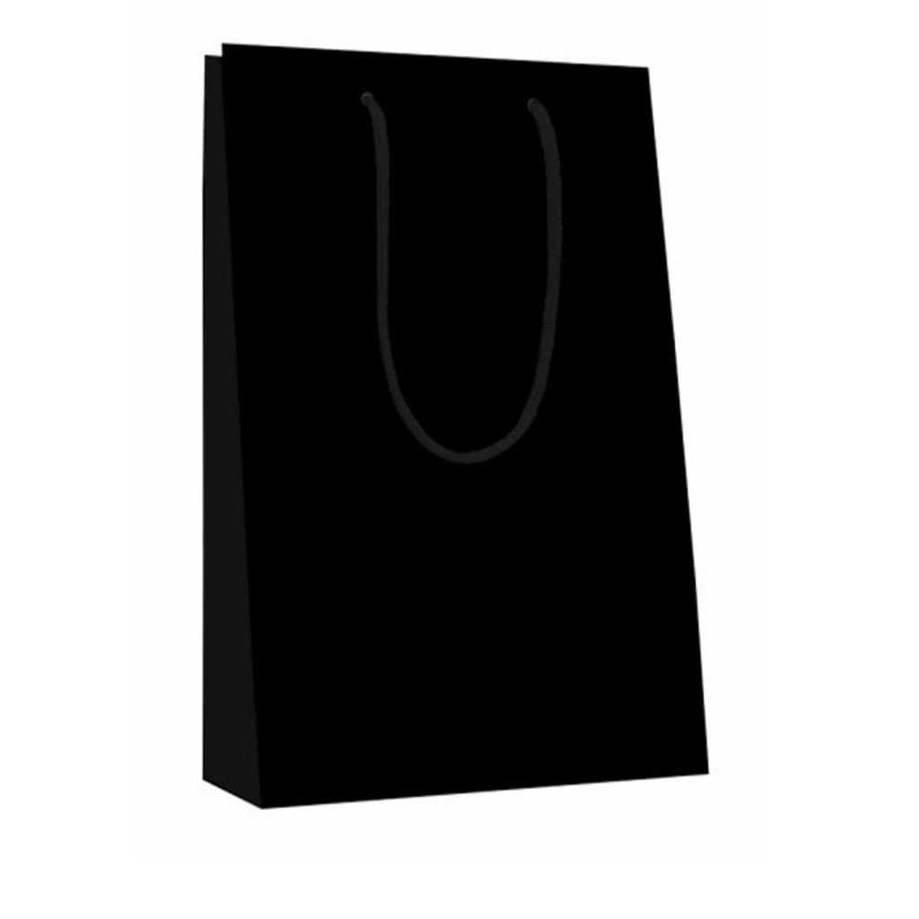 Sacolas Preta De Papel 10 a 50 Unidades Bolsa Festa Lembrancinha Surpresa 90gr Diversos Tamanhos