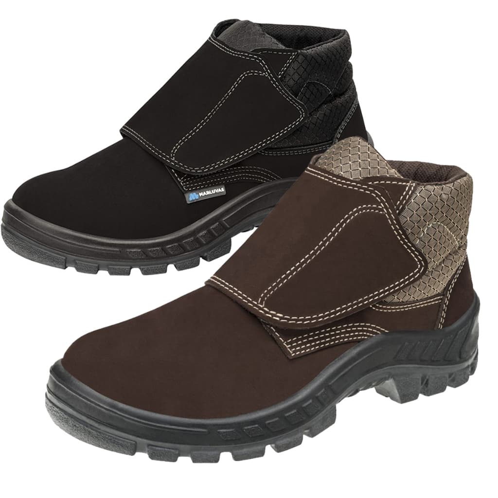 Bota Segurança Ocupacional Marluvas 50b26cb-vel-bp Nobuck velcro Bico PVC e Solado Bidensidade