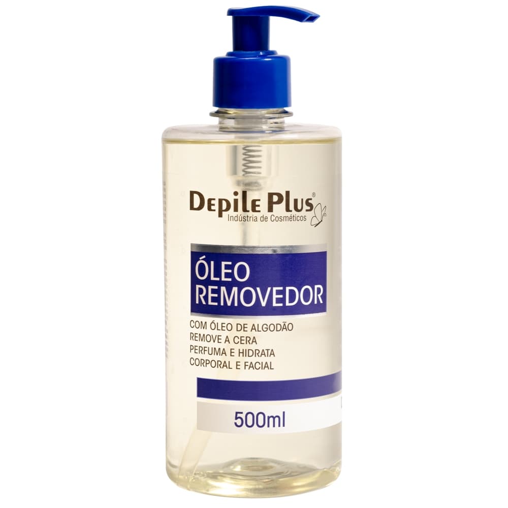 Óleo de algodão Hidratante Removedor Pós Depilação 500ml Depile Plus