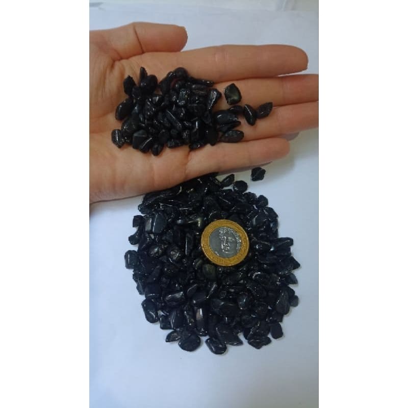Pedra cascalho Turmalina Negra Natural