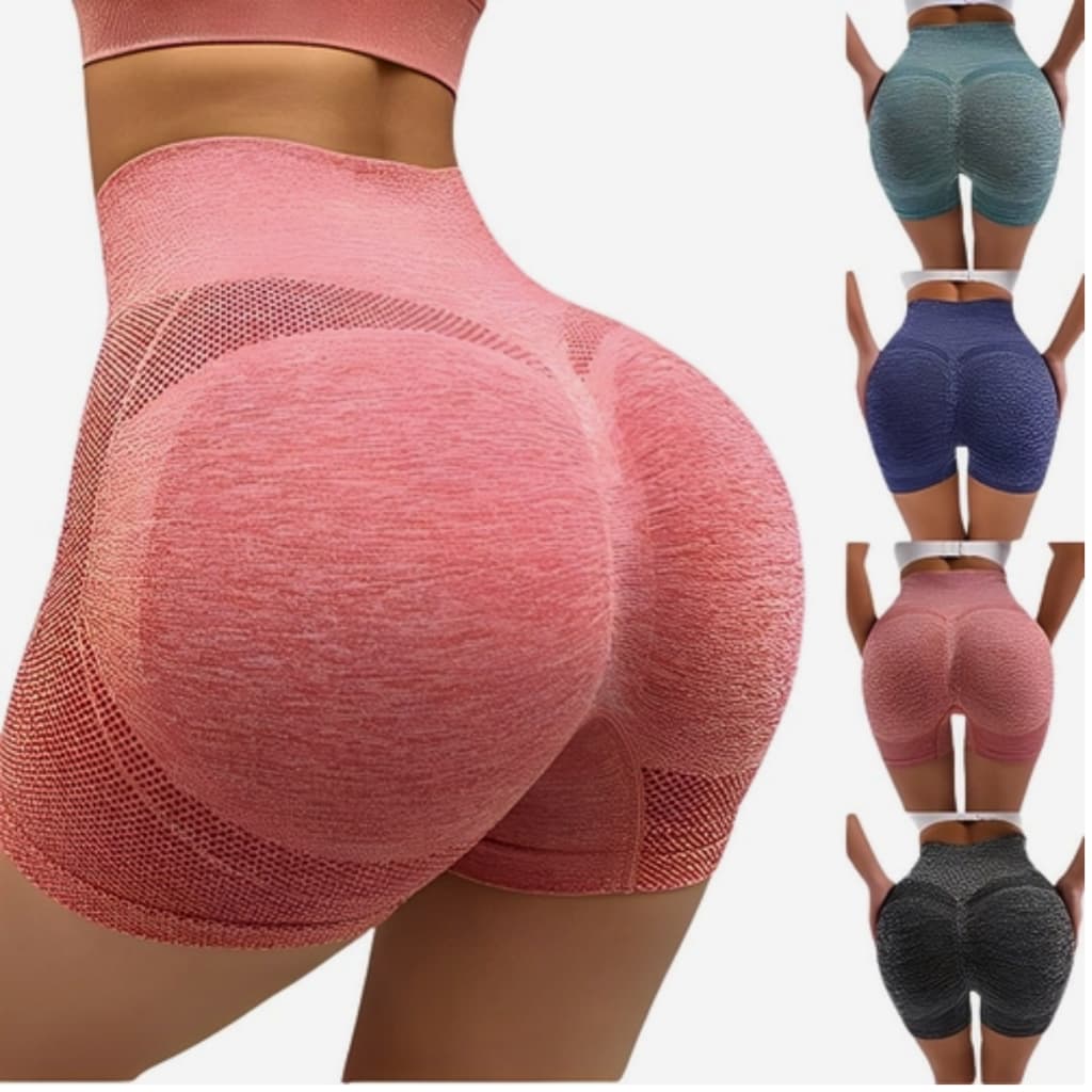 Kit 2 unidades Yoga Shorts Femininos Fitness Spandex Corrida Sem Costura