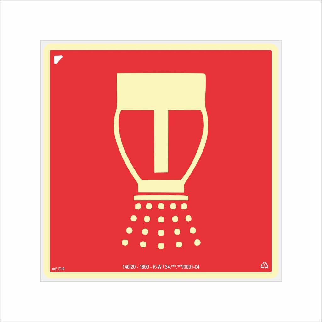 Placa de Sinalização para Sprinkler