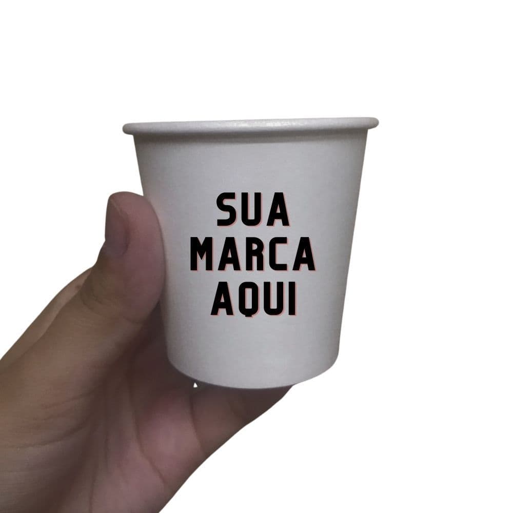 Copo 80 ml em Papel Personalizado  - Pacote com 50 unidades